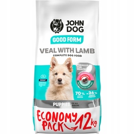 Сухий корм для цуценят John Dog Good Puppy з телятиною та ягнятиною, 12 кг