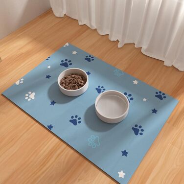 Килимок під миску для собак Bleswin 30x50 см, водопоглинаючий, антиковзкий, коричневий