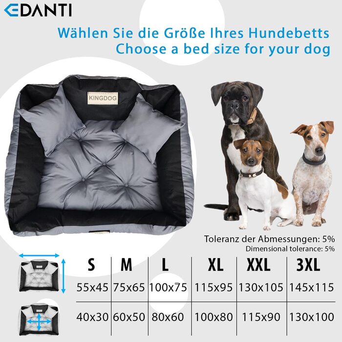 Крісло-ліжко для собак та котів з іменем, сіре, 75x65 см - L/XL