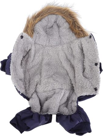 GLOGLOW Зимова куртка для собак, тепла, з капюшоном, для маленьких собак (S, блакитна)