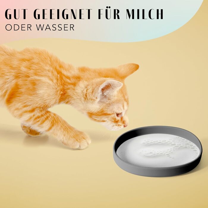 Миска для котів [Nala Collection] - широка миска для їжі | Силіконова миска | Миска для котячого корму (графітовий сірий)