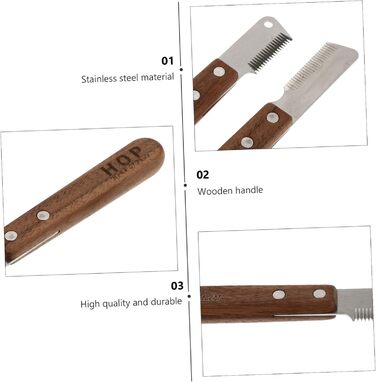 Гребінець для вичісування шерсті тварин 2St, щітка для вичісування шерсті собак і котів, з нержавіючої сталі