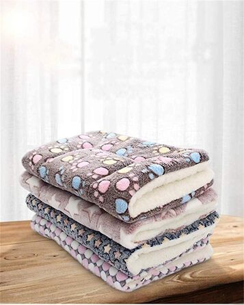 М'який килимок для собак та котів Dreamskull: 81x62 см, блакитний. Килимок-підстилка, ліжко для тварин, плюшевий, зручний, легко миється.