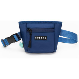 Сумка для ласощів для собак з міцним магнітним закриттям, для тренувань, з дозатором кульок, глибокий синій колір