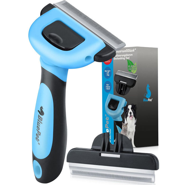 Гребінець для котів та собак з короткою шерстю BluePet - видаляє відмерле волосся та підшерсток. Розміри M (66 мм) та L (100 мм).