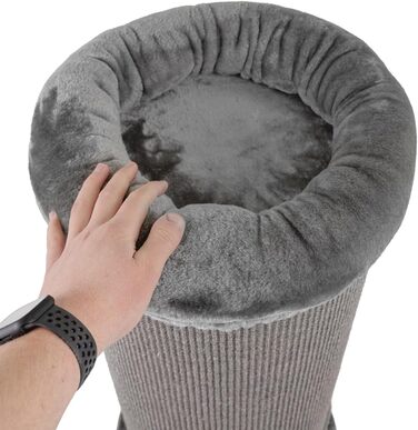 Котячий будиночок та когтеточка Olivia - антрацит, 40x40x100 см