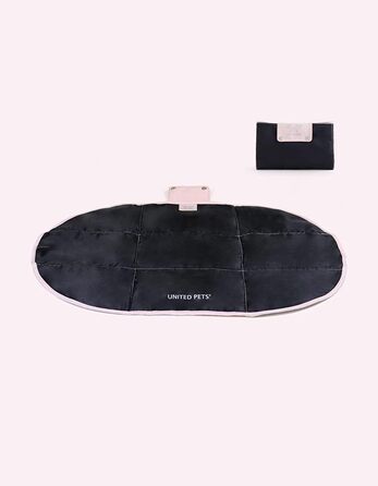 Килимок для собак United Pets Lazy Dog Mat - портативне лежання для собак, складний, для ресторану та подорожей, легкий, чорний/зелений, розмір L 67 x 45 x 1 см