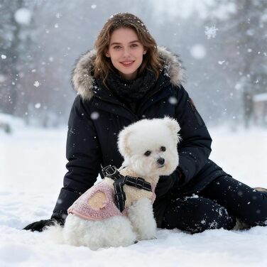 Тепла жилетка для собак з флісовою підкладкою, з отвором для шлейки. Ідеально для прогулянок та активного відпочинку восени. Підходить для маленьких та середніх порід. Кольори: зелено-білий, рожево-білий.