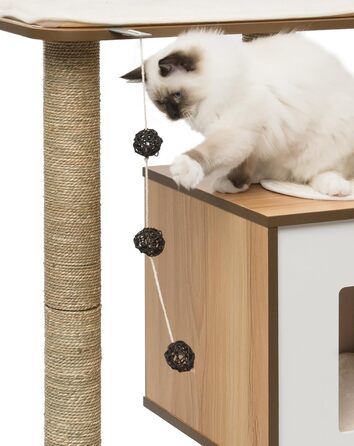 Меблі для котів Catit Vesper Base, горіх, кубічний будиночок з платформою