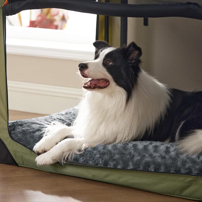 Крісло-лежанка для собак великих порід BEDSURE - 101x65x8 см, сіре, з антиковзним покриттям