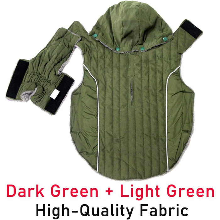 Флісовий худі для собак JoyDaog, теплий плед для цуценят, зелений, розмір S (1 шт.)