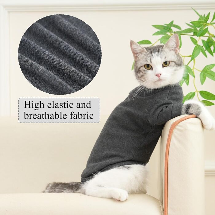 Пуловер для безшерстних котів Sphynx, теплий, сірий (L)