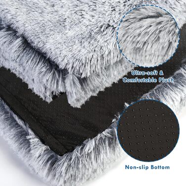 Ортопедичне ліжко для собак з печерею, 84 x 70 см, з ковдрою та антистресовою подушкою з memory foam. Підходить для собак, котів та цуценят.