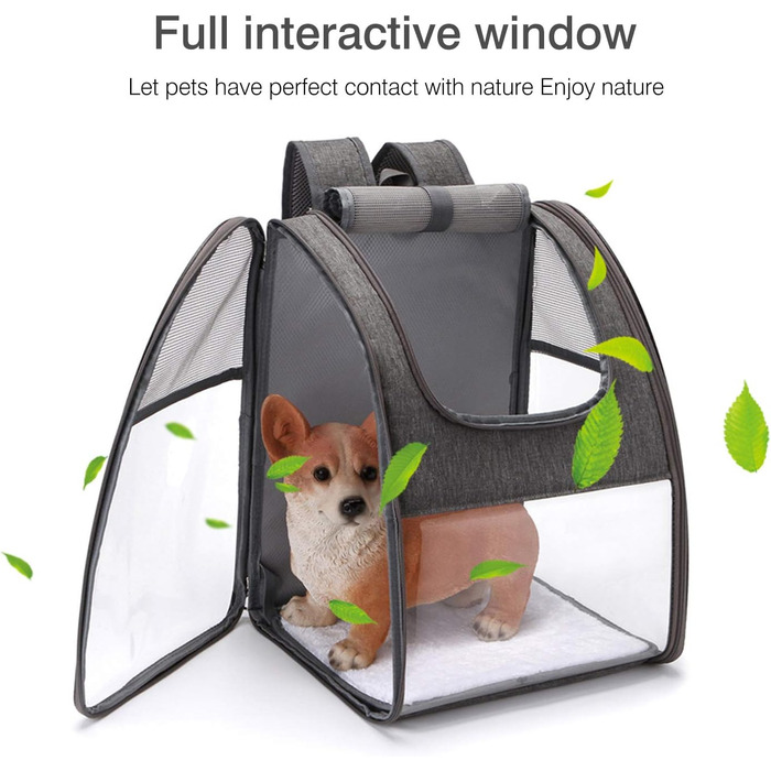 Рюкзак для собак і котів PETCUTE: переноска-рюкзак для прогулянок та подорожей, блакитний, до 7.5 кг