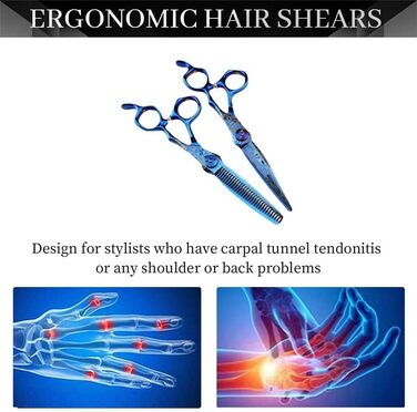 Набір професійних ножиць для грумінгу собак 6 дюймів: прямі та розріджуючі ножиці для догляду за шерстю