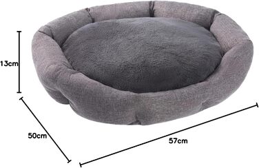 Крісло-ліжко для собак Octagon з знімним та пральним подушками, сірий колір