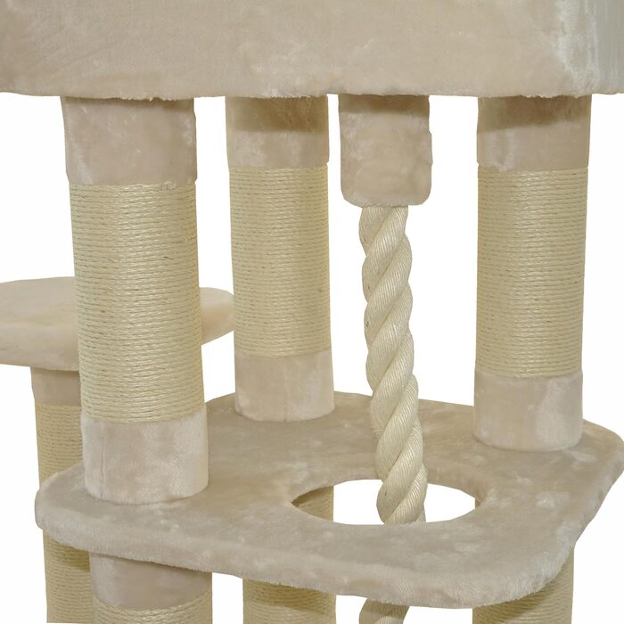 Котячий будиночок Nanook Memphis XXL - великий, з плюшем, для великих котів, 158 x 85 x 49 см, бежевий