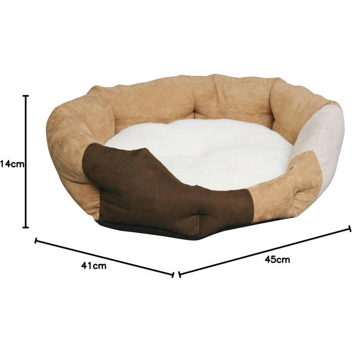 Лежанка для тварин Kerbl AMY L, 45 x 41 см, коричнево-бежева, 45 x 41 x 14 см