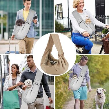 Сумка-переноска для котів та цуценят, наплічна, з кишенею, хакі