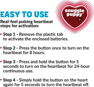 Інтерактивна іграшка для цуценят SmartPetLove Snuggle Puppy Junior із імітацією серцебиття, заспокійлива м'яка іграшка для сну (золота)