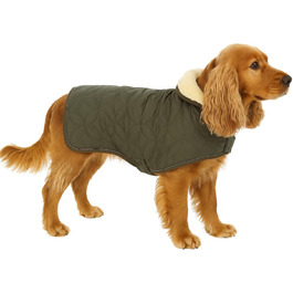 Зимовий теплий одяг для собак Flamingo Ushi Khaki, 45 см, водонепроникний, з флісовою підкладкою, світловідбиваючий, з отвором для шлейки