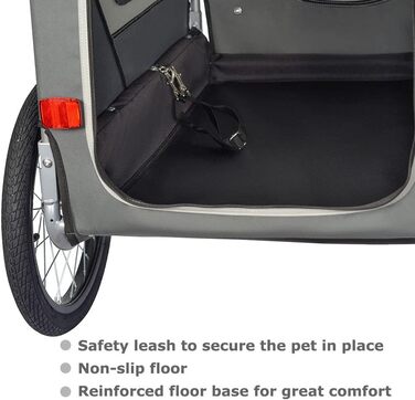 Велопричіп та візок для собак Doggyhut Original Large 2 в 1, до 35 кг, з ручним гальмом Tiggo 80405