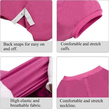 Післяопераційний боді для собак: захист від лизання та ран, для кастрації, різних розмірів (S, Рожевий)