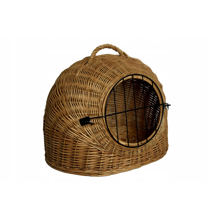 Будиночок для кота Wiklinowe Cuda, коричневий, круглий, 50 см x 40 см x 41 см