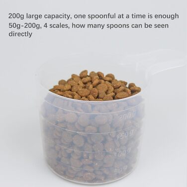 Контейнер для котячого корму JYCRA, портативний диспенсер для сухого корму з ложкою, рожевий