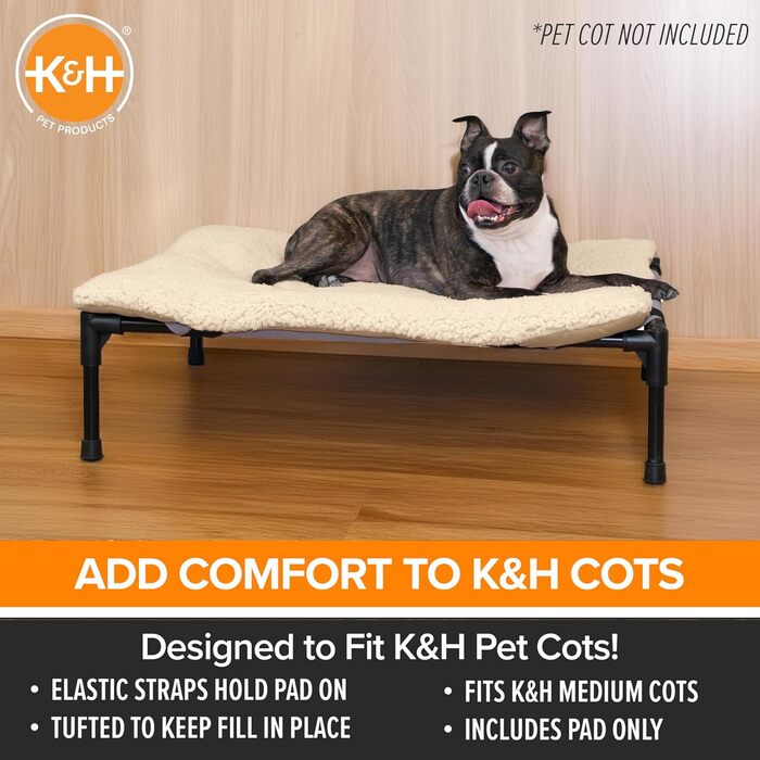 Підстилка для собачого ліжка K&H Pet Products, розмір S, для маленьких собак, м'яка та зручна, машинного прання, портативна