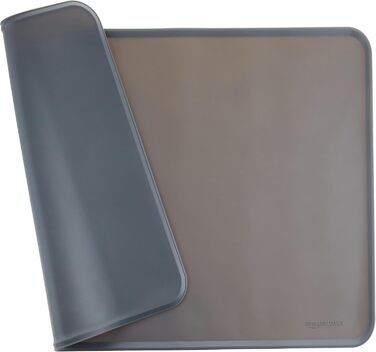 Силіконовий килимок під миску для тварин Amazon Basics, 47 x 29 см (2 шт.), сірий