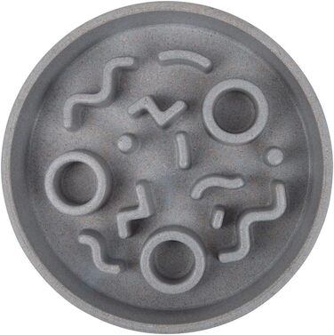 District 70 Повільний годівник для котів з бамбука, діаметр 13,5 см, сірий