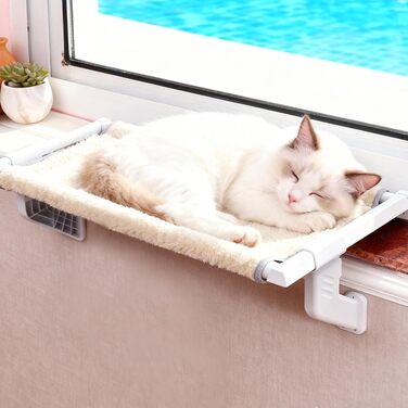 Крісло-гамак для котів на вікно, 68x34.5 см. Гамак для котів, ліжко для котів, гамак для котів на підвіс, зручне місце для відпочинку для великих котів до 25 кг