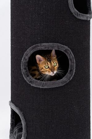 Petrebels Дряпка для котів - дряпка-домик, 110 см, чорна