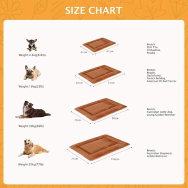 Килимок для собак, м'який та теплий, 90x70 см, помаранчевий, PS085