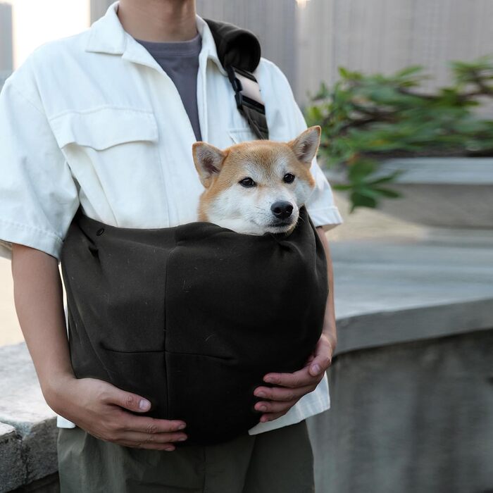 Сумка-переноска для собак Valleycomfy Tragetuch - чорна, до 7 кг