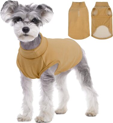 Теплий пуховик для собак Kuoser, флісова жилетка для собак східного типу, коричневий, розмір M, для середніх собак