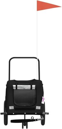 Причіп для тварин (122x52x53 см, Чорний) - Причіп для собак, котів та інших тварин