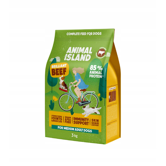 Сухий корм для собак Animal Island Brilliant Beef з яловичиною, 3 кг