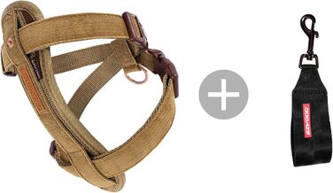 Шлейка EzyDog для собак з кріпленням для автоременю, безпечна, з підкладкою, для маленьких, середніх та великих собак, світловідбиваюча (XL, Чорний) (Double Extra Small, Kordsamt)