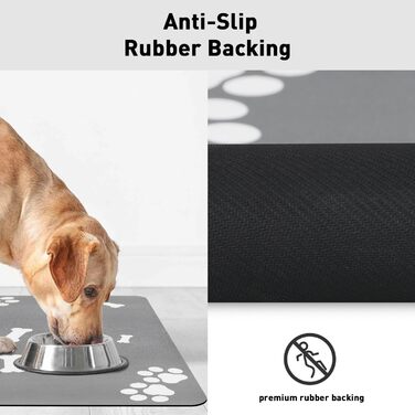 Килимок для собак та котів Lurowo, швидковисихаючий, надпоглинутий, миючий, з антиковзаючим покриттям, 40 x 60 см, дизайн 