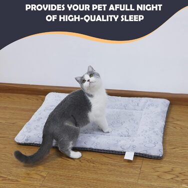 Лежанка для собак IEUUMLER, м'яка та тепла, 91x58 см, сірий колір. Підходить для собак та котів.