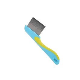 Бурштук для догляду за шерстю котів з довгим хутром, щітка для собак та котів, гребінець для котів, щітка для догляду за домашніми тваринами, для кошенят, кроликів, інструмент для видалення шерсті, масажна чистка, Knot Blue