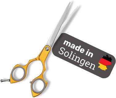 Ножиці для собак EHASO з нержавіючої сталі, 18 см, прямі, з алюмінієвою ручкою, золоті