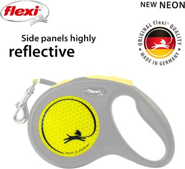 Класична світловідбивна стрічка Neon Reflect M, 4,9 м, чорна/неонова