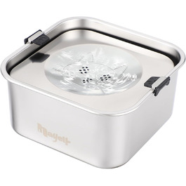 Миска для собак Nayelf 3L без обливання, з нержавіючої сталі 304, з антиковзним дном, для великих та середніх собак, придатна для миття в посудомийній машині