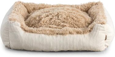 Gutekissen® Шерстяне ліжко для собак середніх порід - м'яке, миється, різні кольори та розміри (M - 80x70, Бежевий)