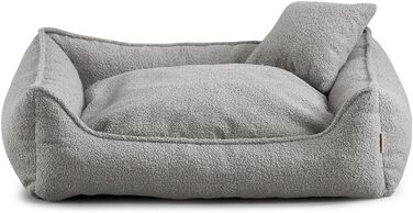 Ліжко для собак Gutekissen® Bear, середні породи, з подушкою, сірий колір, 80x70 см