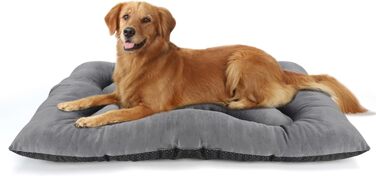 Nobleza Лежанка для собак великих порід, м'яка, нековзна, миється, дихаюча, 130x100x13 см, сіра