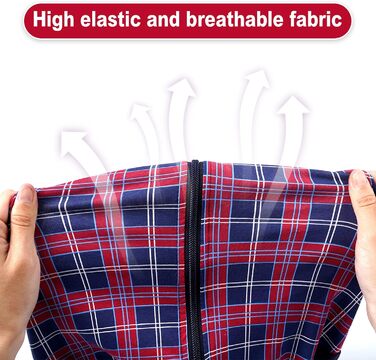 Корпус для собак після операції Heywean: знімна сорочка для собак з блискавкою, для собак після кастрації (для сук та самців), післяопераційний одяг для собак, піжама для собак (XXXL, червоний в клітинку)